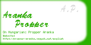 aranka propper business card